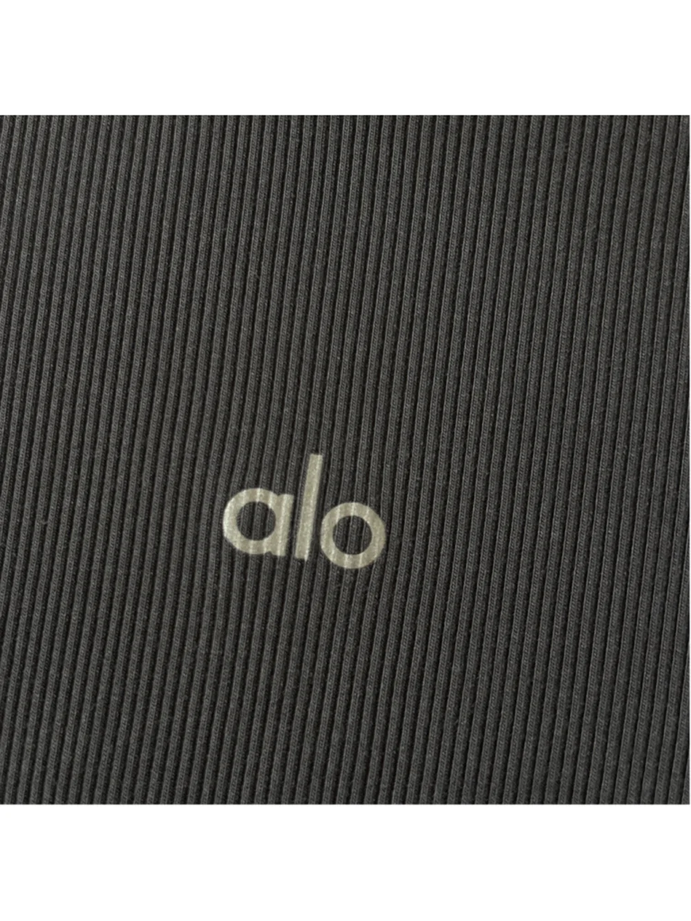 Anthracite Alo yoga ribbed long-sleeve top Size S